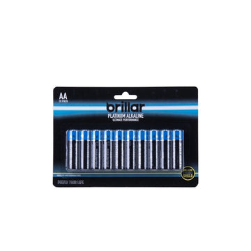 Brillar AA Platinum Alkaline Batteries 10pk